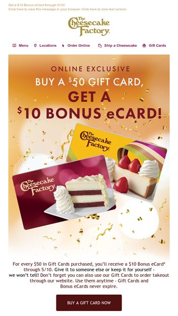 For A Limited Time Buy A Gift Card Get A Bonus Ecard The