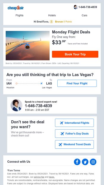 Monday Flight Deals Fly From Cheapoair Email Archive