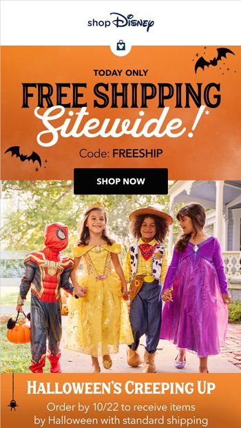 Today Only Free Shipping Sitewide Shopdisney Disney Store Email