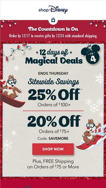 Get Up To Off Sitewide On The Th Day Of Magical Deals