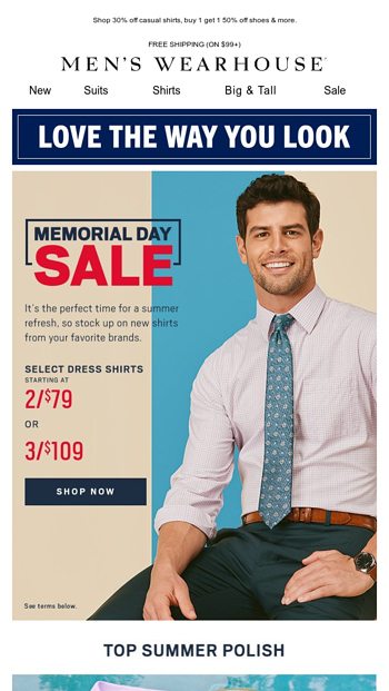 Major Savings Memorial Day Sale Off Clearance Men S Wearhouse