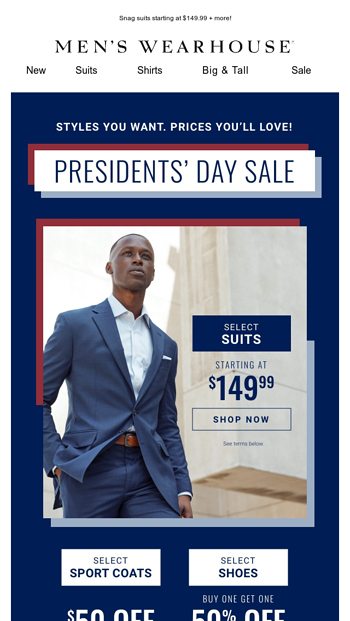 Its All On S A L E Men S Wearhouse Email Archive