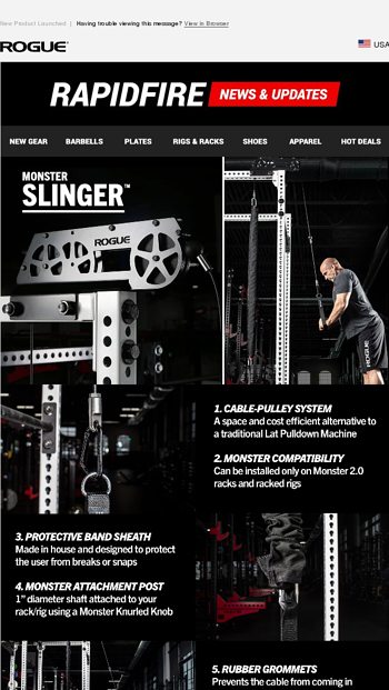 Just Launched Rogue Monster Slinger Rogue Fitness Email Archive