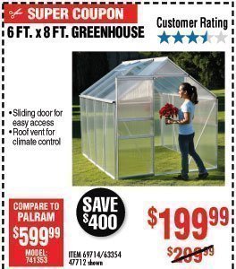 6 ft. x 8 ft. Greenhouse