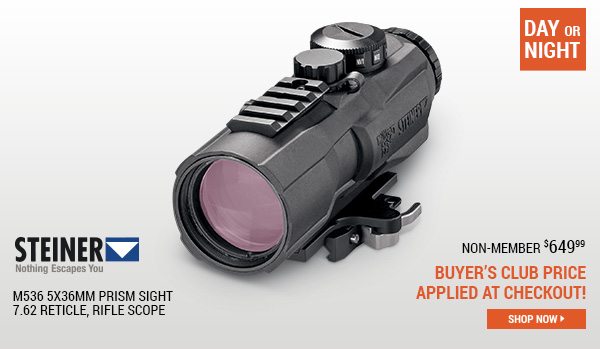 Steiner M536 5x36mm Prism Sight Rifle Scope, 7.62 Reticle