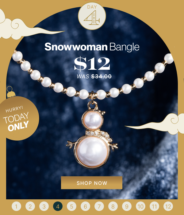 Snowoman Bangle Now $12 | Today Only | SHOP NOW