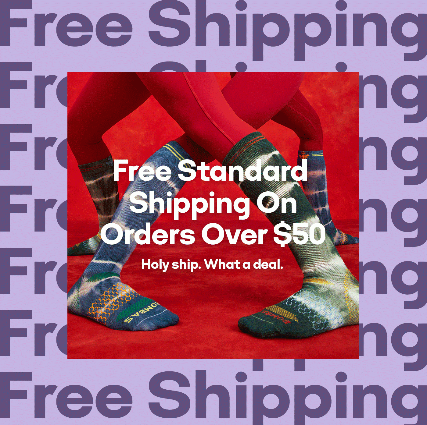 Free Standard Shipping On Orders Over $50 | Holy ship. What a deal.