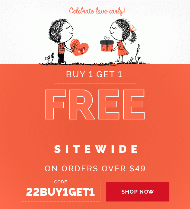 Buy 1 Get 1 Free Sitewide on Orders Over $49