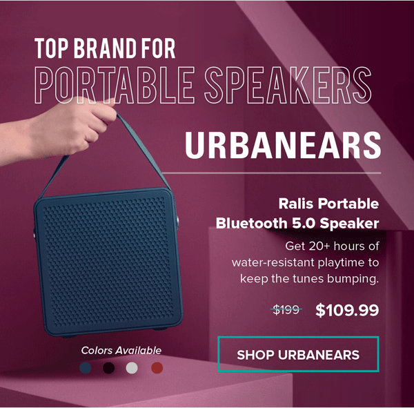 Portable speaker | shop now