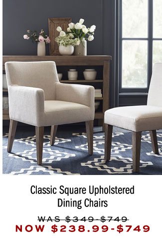 Classic Square Upholstered Dining Chairs