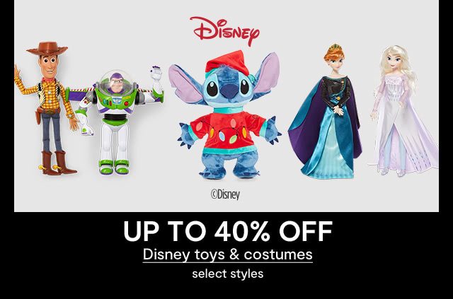 up to 40% OFF Disney toys & costumes, select styles