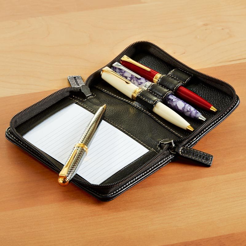 Bomber Jacket Leather Pen Case