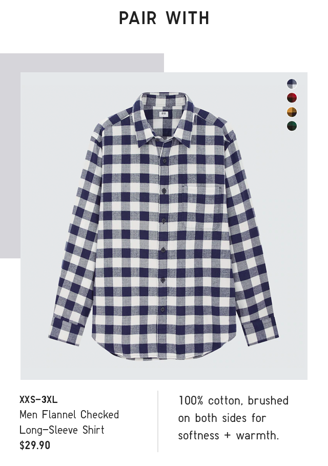 MEN FLANNEL CHECKED LONG-SLEEVE SHIRT