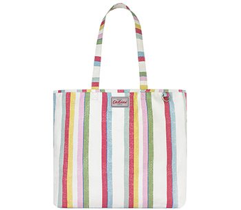 Multi Stripe Beach Tote Bag