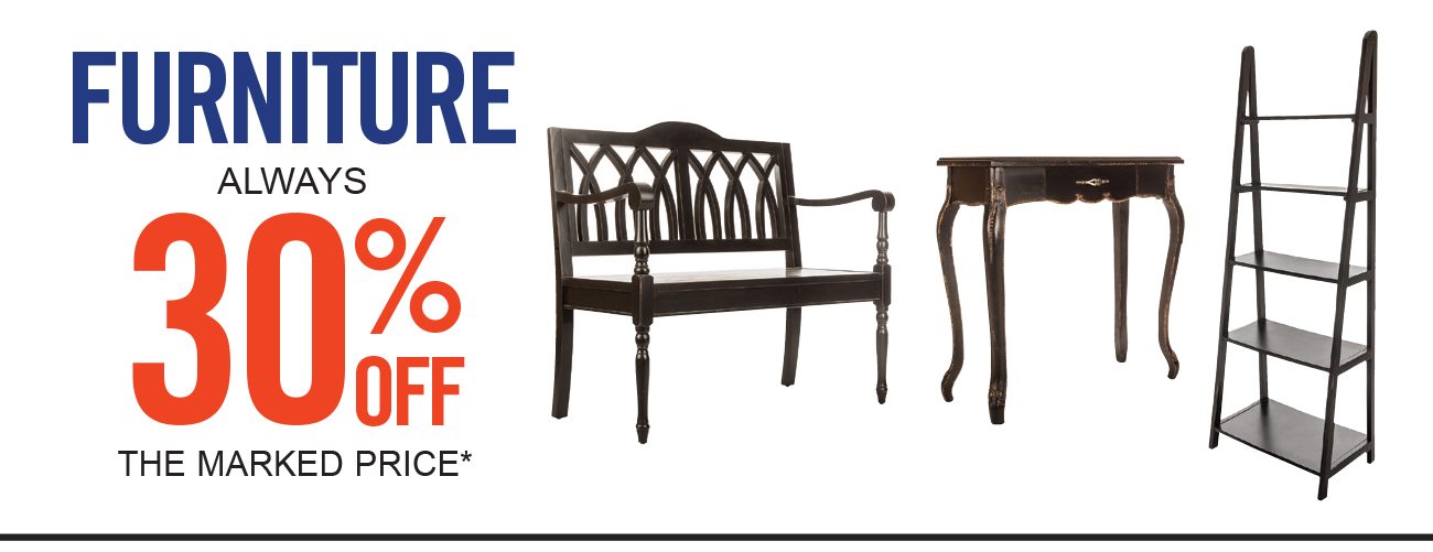 Furniture 30% Off