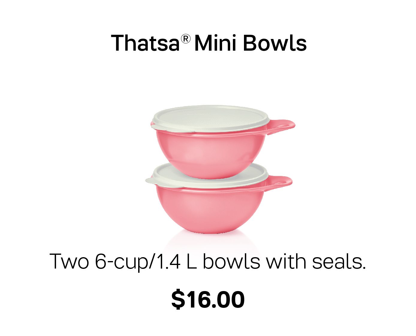 Tupperware Thatsa Bowl Set of 6 PINK 42 Cup 32 Cup 4.5L 12cup 1.4L 600ml  Bowls