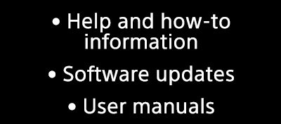 Help and how-to information | Software updates | User manuals