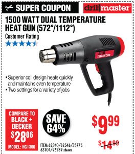 View 1500 Watt Dual Temperature Heat Gun 572°/1112°