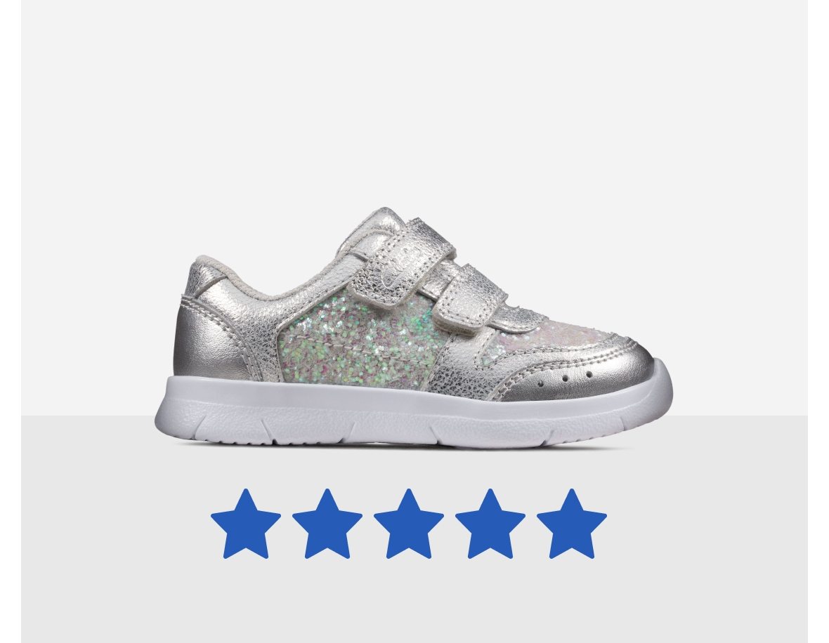 clarks sneakers kids silver