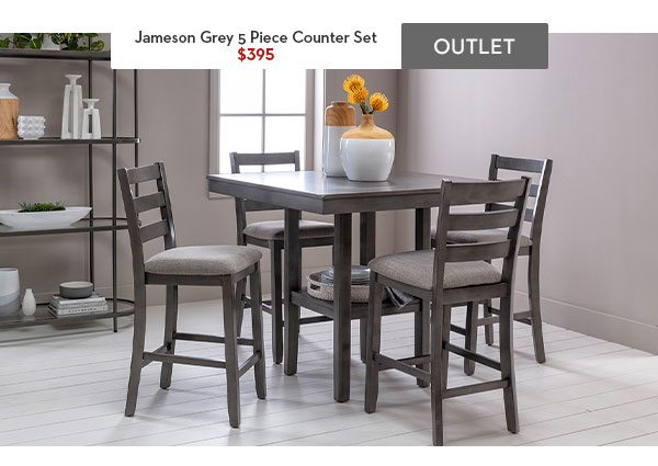 Jameson grey 5 piece counter 2024 set