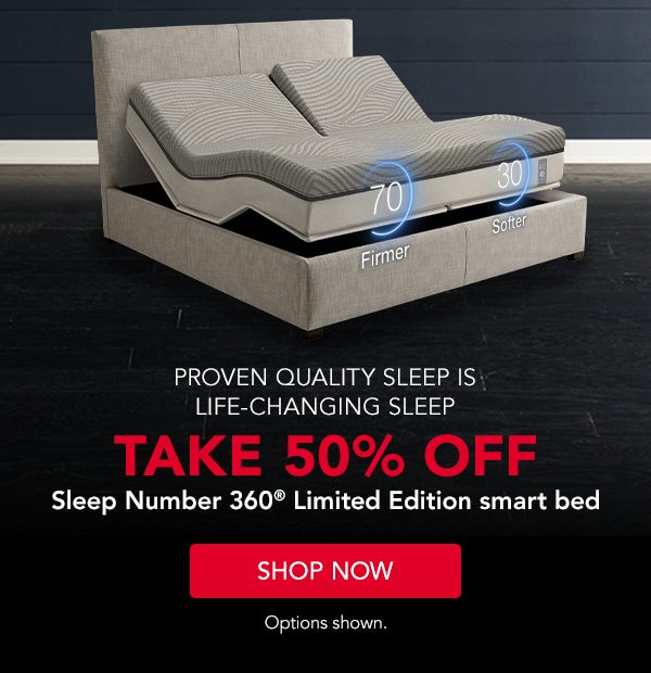 take 50% off special edition smart bed | shop now