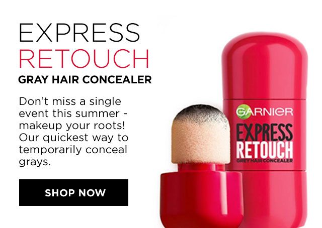 EXPRESS RETOUCH - GRAY HAIR CONCEALER - Don't miss a single event this summer - makeup your roots! Our quickest way to temporarily conceal grays. - SHOP NOW