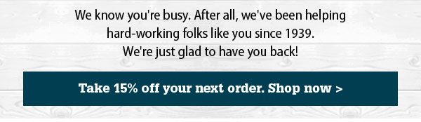 Take 15% off your next order. Shop now!