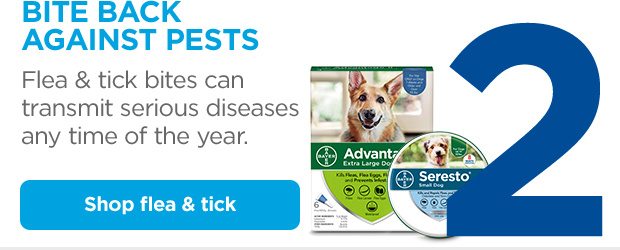 2. Bite back against pests. Flea & tick bites can transmit serious diseases any time of the year. Shop flea & tick.