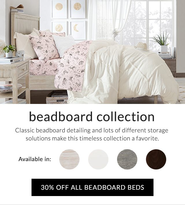 30% OFF ALL BEADBOARD BEDS