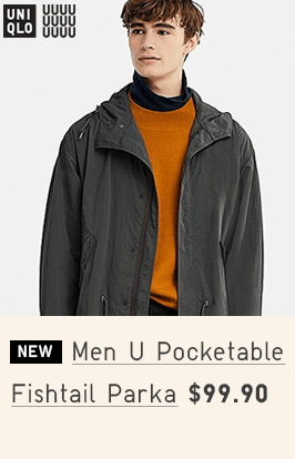 NEW MEN U POCKETABLE FISHTAIL PARKA $99.90 - SHOP MEN