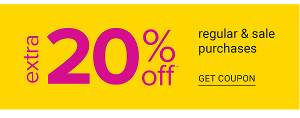 Extra 20% off Regular & Sale Purchases - Get Coupon