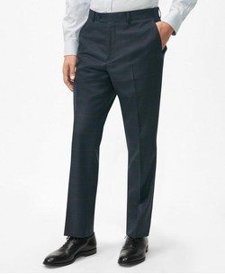 Brooks Brothers Explorer Collection Classic Fit Wool Checked Suit Pants