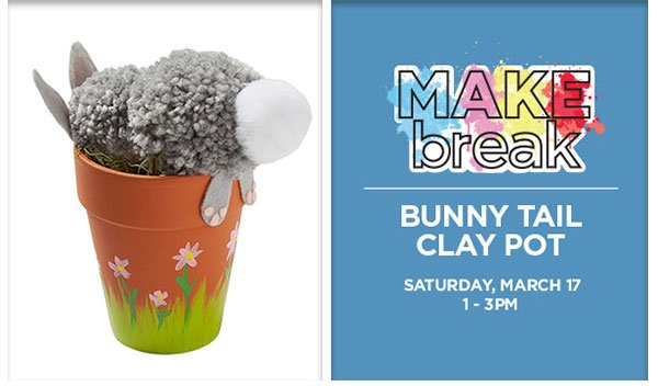 Bunny Trail Clay Pot