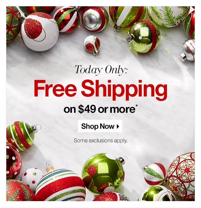 Today Only Free shipping