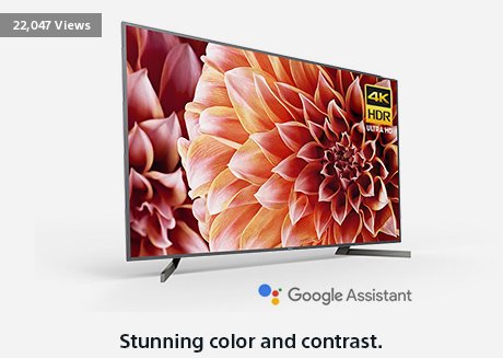 Stunning color and contrast. | X900F 4K HDR Ultra HD TV