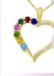 Heart Birthstone Necklace