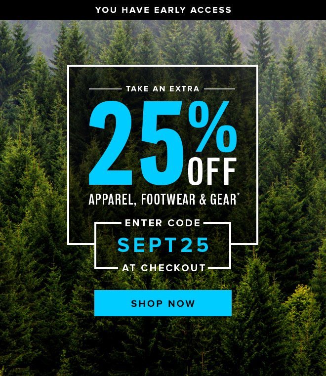 Extra 25% Off Sitewide* - Shop Now