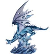 Dragon Riding Wave Statue