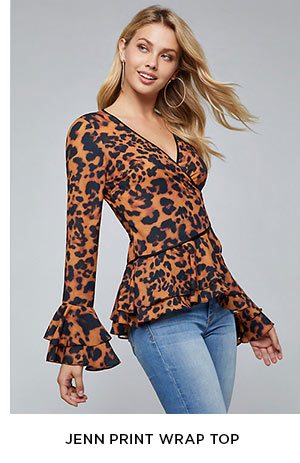 JENN PRINT WRAP TOP