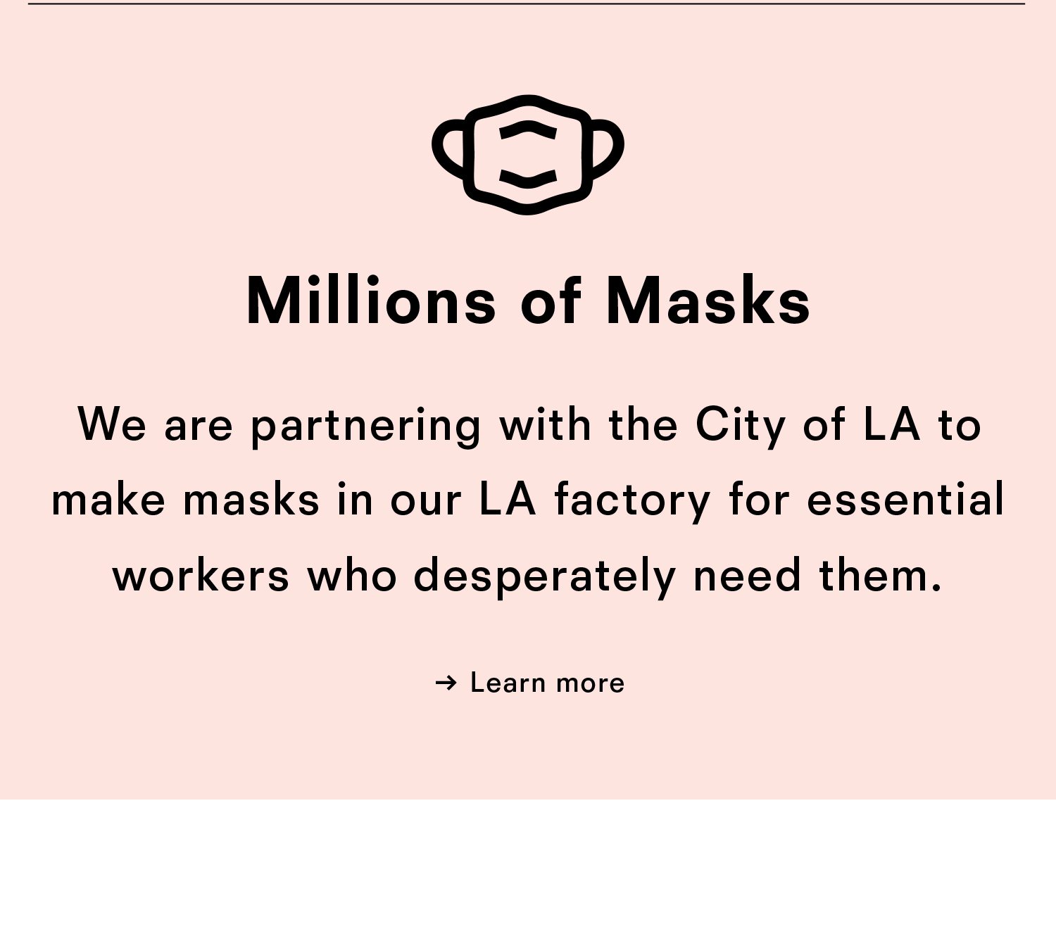 Millions of masks