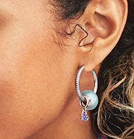 Wear your charms on hoop earrings!