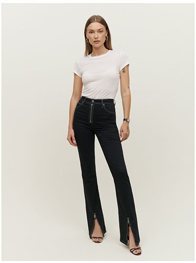 Toby Zip Front Ultra High Rise Bootcut Jeans