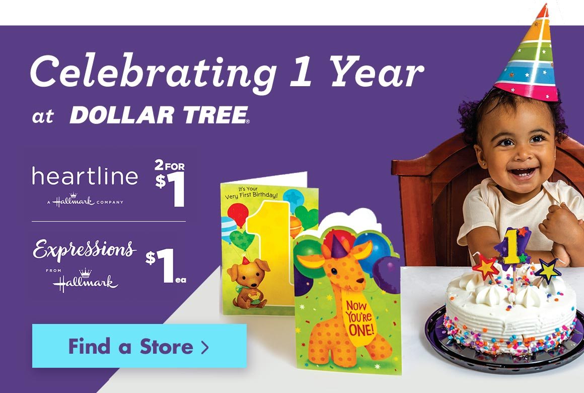 Hallmark Celebrates 1 Year at Dollar Tree!