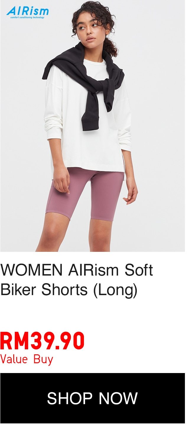 WOMEN AIRism Soft Biker Shorts (Long)