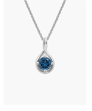 London Blue Topaz Twist Pendant