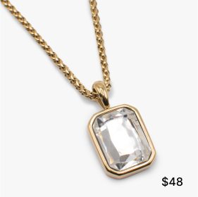 Emerald Cut Crystal Necklace | Shop Now