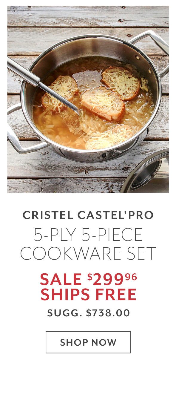 Cristel Castel’Pro 5-Ply 5-Piece Cookware Set