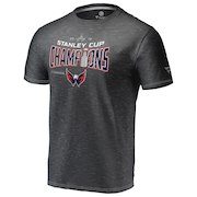 Fanatics Branded Washington Capitals Heather Charcoal 2018 Stanley Cup Champions Locker Room Appeal Play T-Shirt