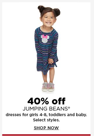 40% off jumping beans dresses for girls 4-8, toddlers and baby. shop now.