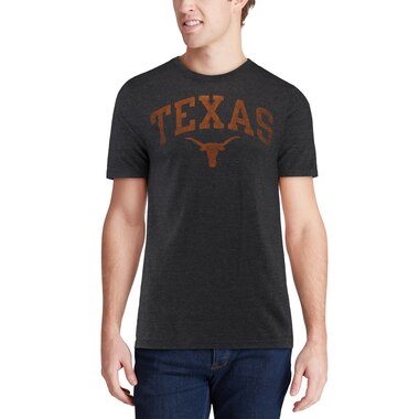 Texas Longhorns Heathered Charcoal Worn Logo Tri-Blend T-Shirt